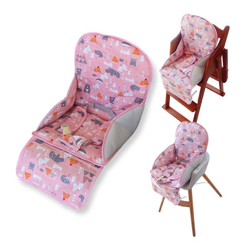 High Chair Pad, High Chair Cushion, Seat Cushion Breathable Pad, Cute Pattern,Comfortable Seat Belt Design, Soft And Comfortable