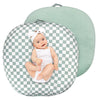 Newborn Lounger Cover, Soft Comfortable Baby Lounger Cover, 1 Pack Reversible Removable Slipover For Infant Lounger Pillow, Gree