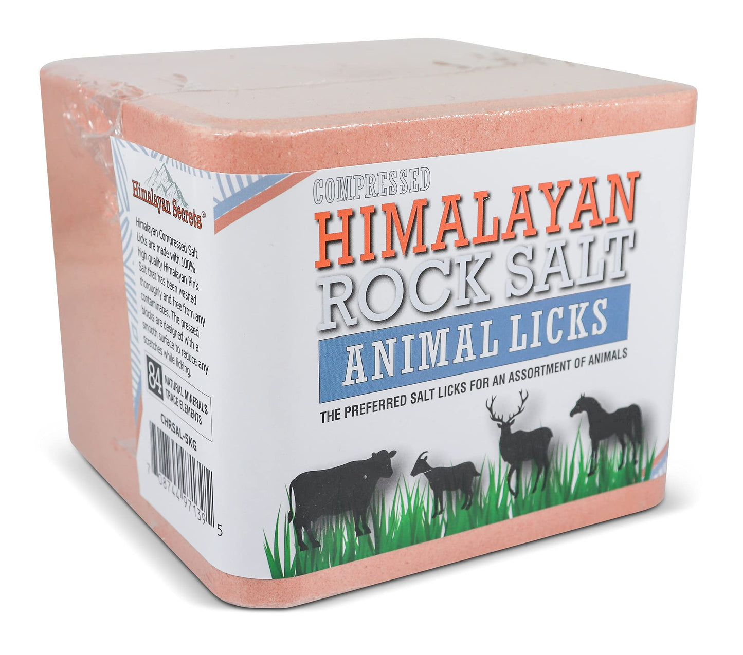 11Lb (5Kg) Large Himalayan Secrets Compressed Pink Himalayan Salt Animal Lick Block For Livestock And Wildlife - 100 Pure  Natur