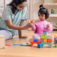 LOVEVERY | The Block Set | Solid Wood Building Blocks and Shapes + Wooden Storage Box, 70 Pieces, 18 Colors, 20+ Activities, Tod