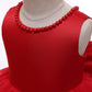 Baby Girl Red Dress,Party Christmas Earster Wedding Flower Sleeveless Floor Length Tutu Tulle Dance Gown 3-6 Months