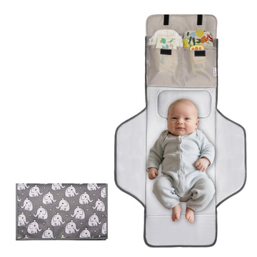 31 X 24.2 Extra Long Large Lightweight Toddler Diaper Changing Pad Travel, Cute Design 1-36 Month Infant Foldable Baby Changing 