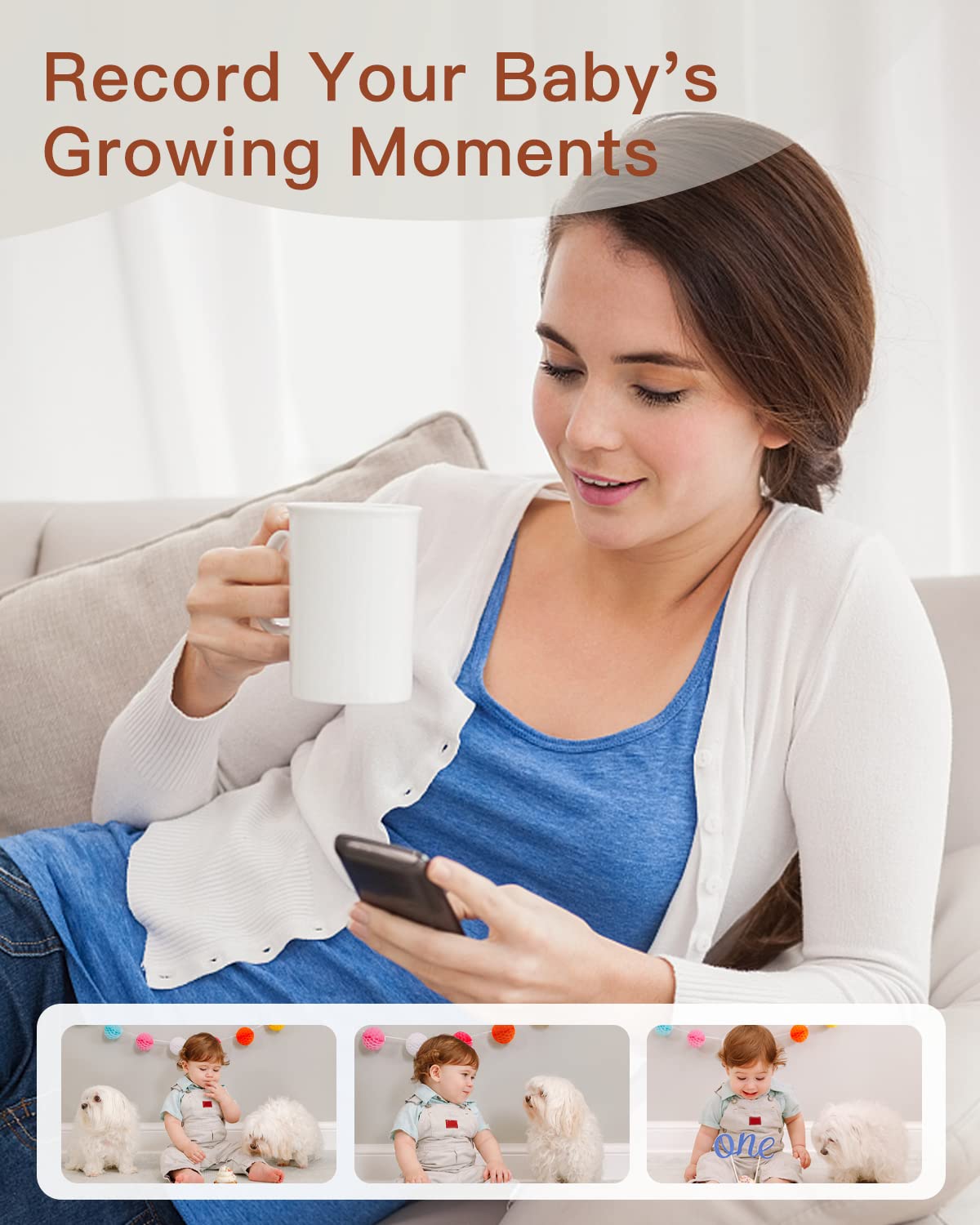 Arenti Baby Monitor, 2K Video Baby Camera With 5-Inch Upgraded Wireless Display, Super Night Vision, Lullabies, Cry & Motion Det