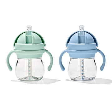 Oxo Tot Transitions Straw Cup With Handles 6 Oz. - Opal And Dusk - 2 Pack