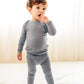 Vaenait Baby Kids Long Sleeve Modal Sleepwear Pajamas 2Pcs Set Modal Powderblue M