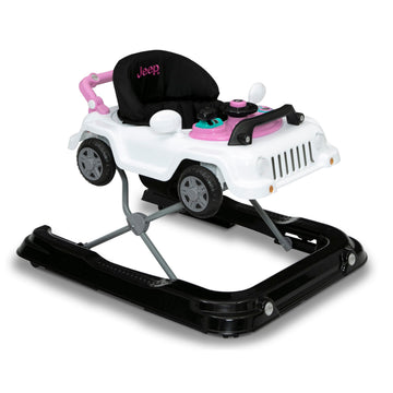 Jeep Classic Wrangler 3-in-1 Grow with Me Activity Walker - Features Music, Lights, Removable Play Tray, Push Walker Mode, Conve