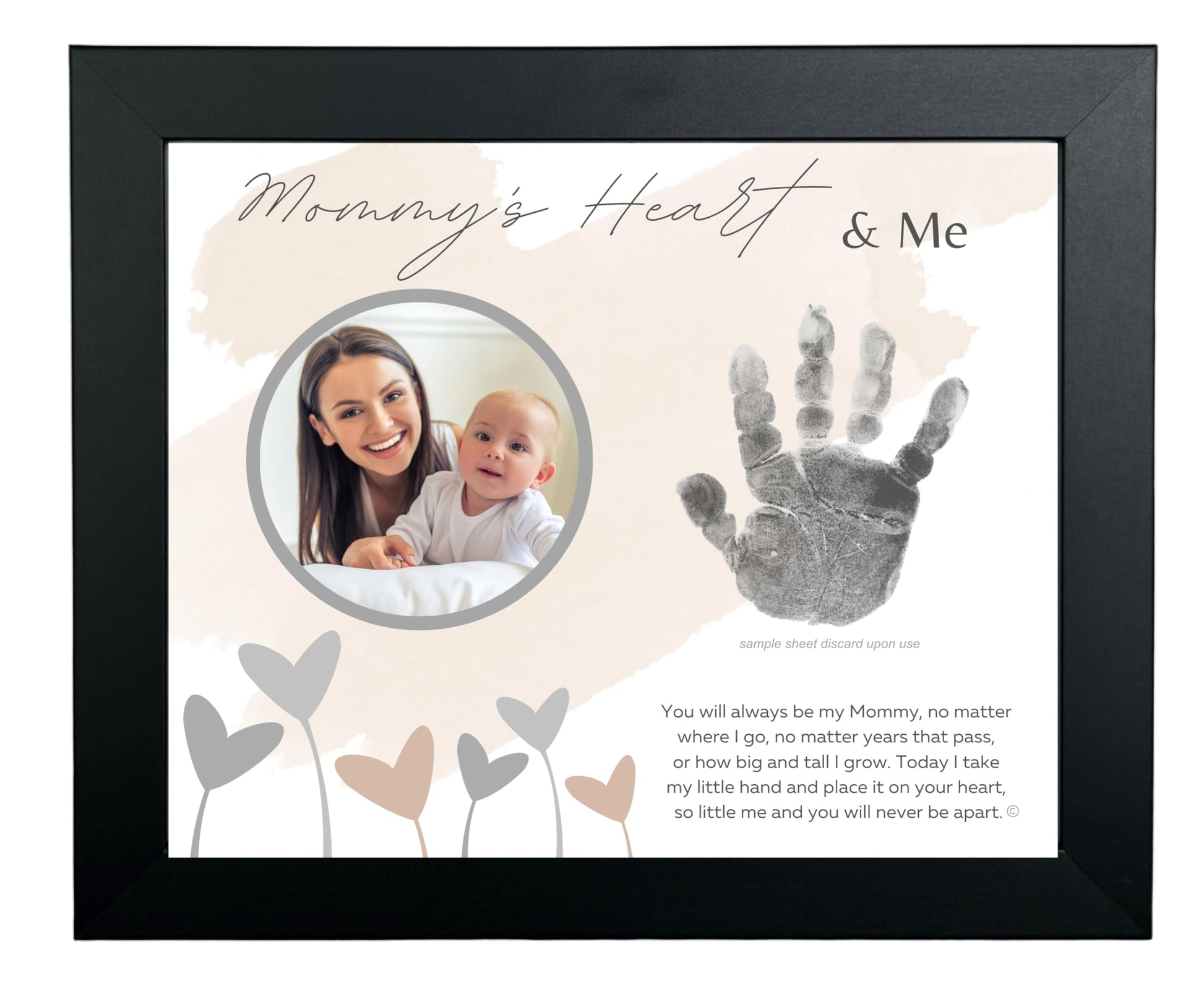Baby Child Keepsake Handprint Frame For Mom With Poetry - Gift For First Time Mom For Mother'S Day Or Christmas - Gift For Mom F
