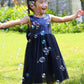 Cilucu Flower Girl Dress Baby Toddlers Sequin Dress Tutu Kids Party Dress Bridesmaid Wedding Gown Birthday Dress Navy 7-8Years