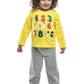 FUNKRAFTS Kids Full Sleeves Night Suit Numbers Print  Yellow Grey