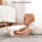 Woodtoe Tummy Time Mirror for Infant, 0-180 Adjustable Baby Mirrors with 15 Black and White Educational Cards, Shatterproof & Po