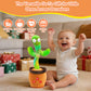 FAYOUCZ Updated Volume Adjustable Dancing Talking Cactus Toy for Baby Toddler, Mimicking Repeating Singing Interactive Cactus To