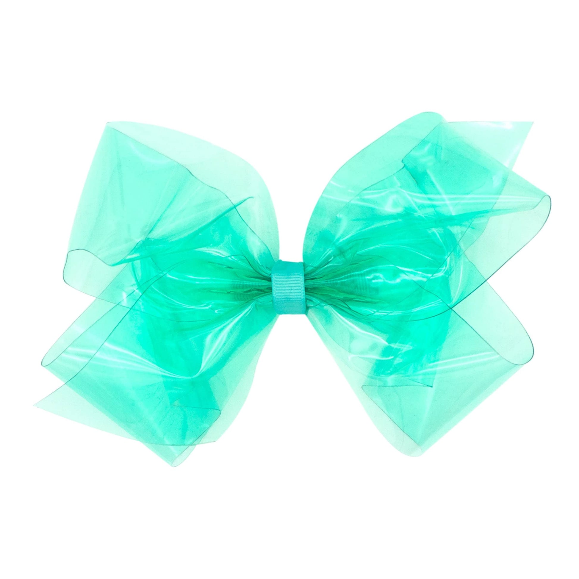 Wee Ones Girls WeeSplash Vibrant Colored Vinyl Swim Hair Bow on a WeeStay Clip, King, Tropic