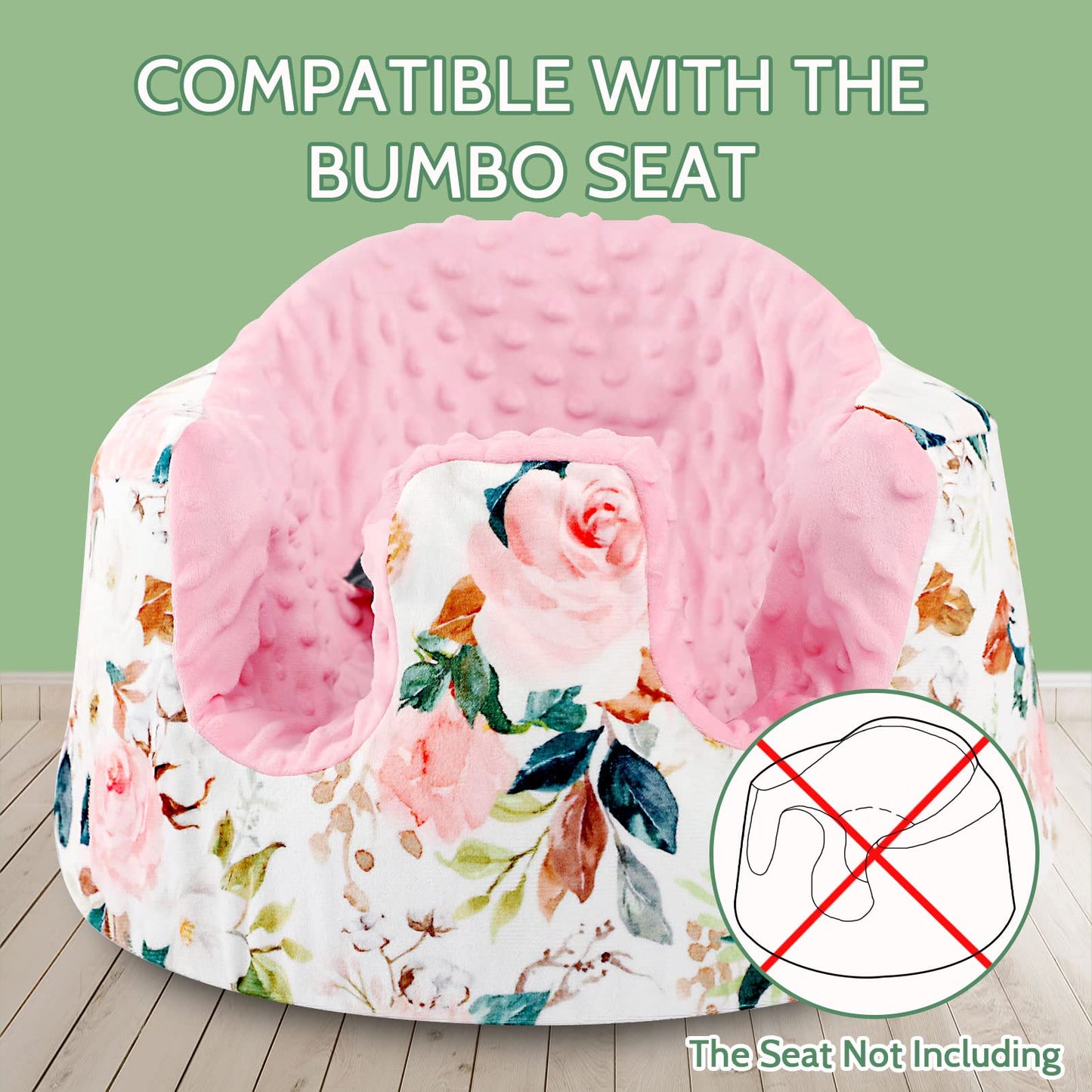Dilimi Minky Seat Cover Compatible With Bumbo Seat, Removable Ultra Soft Comfortable Warm Seat Slipcover For Baby Girl And Boy,