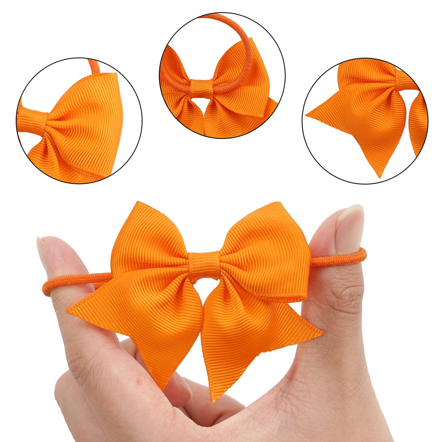 Lddcx Hair Ties, Baby Girls' Hair Accessories Baby Hair Ties With Bows For Toddler Ponytail Holders Small Hair Ties, Fabric, Bro