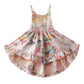 Toddler Vintage Floral Girls Dress Baby Backless Sundress Sleeveless Matching Outfits (Us, Age, 3 Years, 4 Years, Pink)