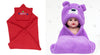 CTMKIDS Baby Wrap with Cap for Kids 74x74 cm  Red & Baby Hooded Cum Wrap Blanket for Kids 92x66 cm  Purple