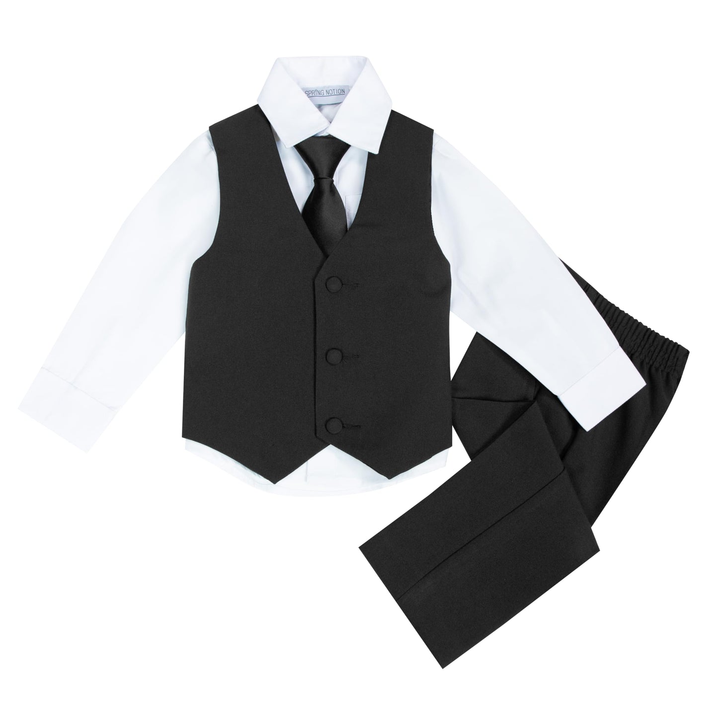 Spring Notion Baby Boys' Classic Fit Formal Black Dress Suit Set 18M (Large)