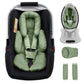 Infant Car Seat Head Support with Extra Shoulder Covers Set, Thickened Carseat Cushion for Baby, Breathable Newborn Carseat Inse