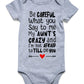 Unicomidea Baby Rompers Infant Baby Girls Bodysuit Funny Letter Of Be Careful What You Say Softy Baby Short Sleeve Outfit Toddle