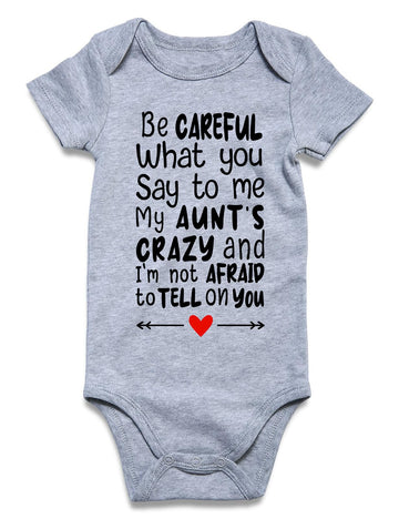 Unicomidea 6-9 Months Toddler Rompers Baby Short Sleeve Infant Outfit Girls Bodysuit Letter Outfit Of Be Careful What You Say,Fu