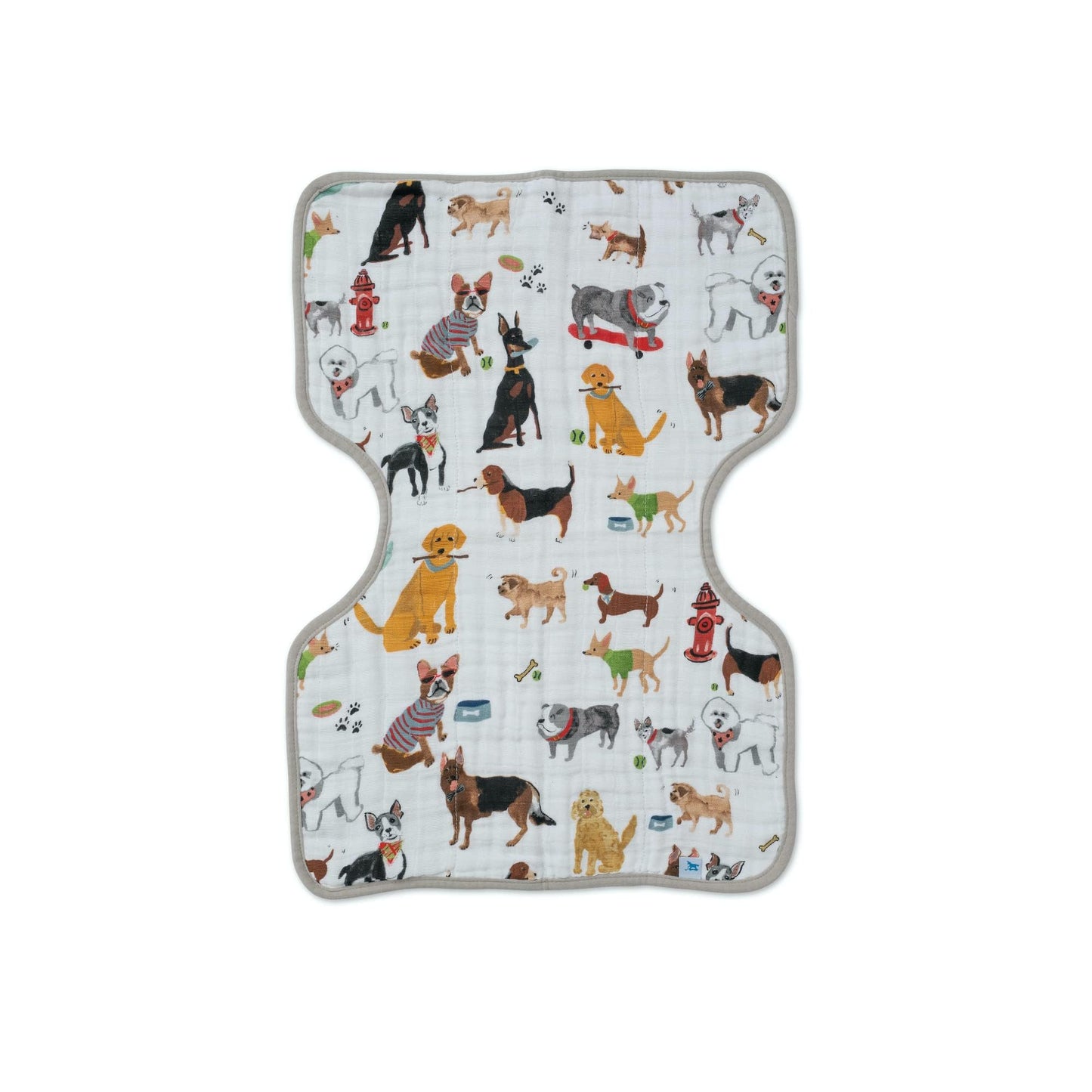 Little Unicorn Ultra-Absorbent Premium Burp Cloth | Soft On Baby'S Skin | Larger Size | Ergonomic Design (Woof)