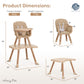 Dream On Me Luna 4-In-1 Convertible Baby High Chair In Beige