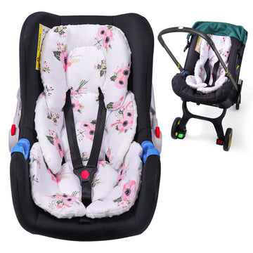 The Kenkyo Car Seat Head Support Infant, 2-In-1 Reversible Infant Car Seat Insert For Newborn, Breathable Minky Dot Baby Car Sea