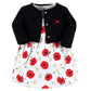 Hudson Baby Baby Girls' Cotton Dress And Cardigan Set, Poppy Daisy, 0-3 Months