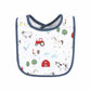 Hudson Baby Unisex Baby Cotton Bibs, Boy Farm Animals, One Size