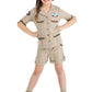 Fun Costumes Paleontologist Costume For Girls, Kids Beige Safari Style Dig Site Uniform With Hat X-Small