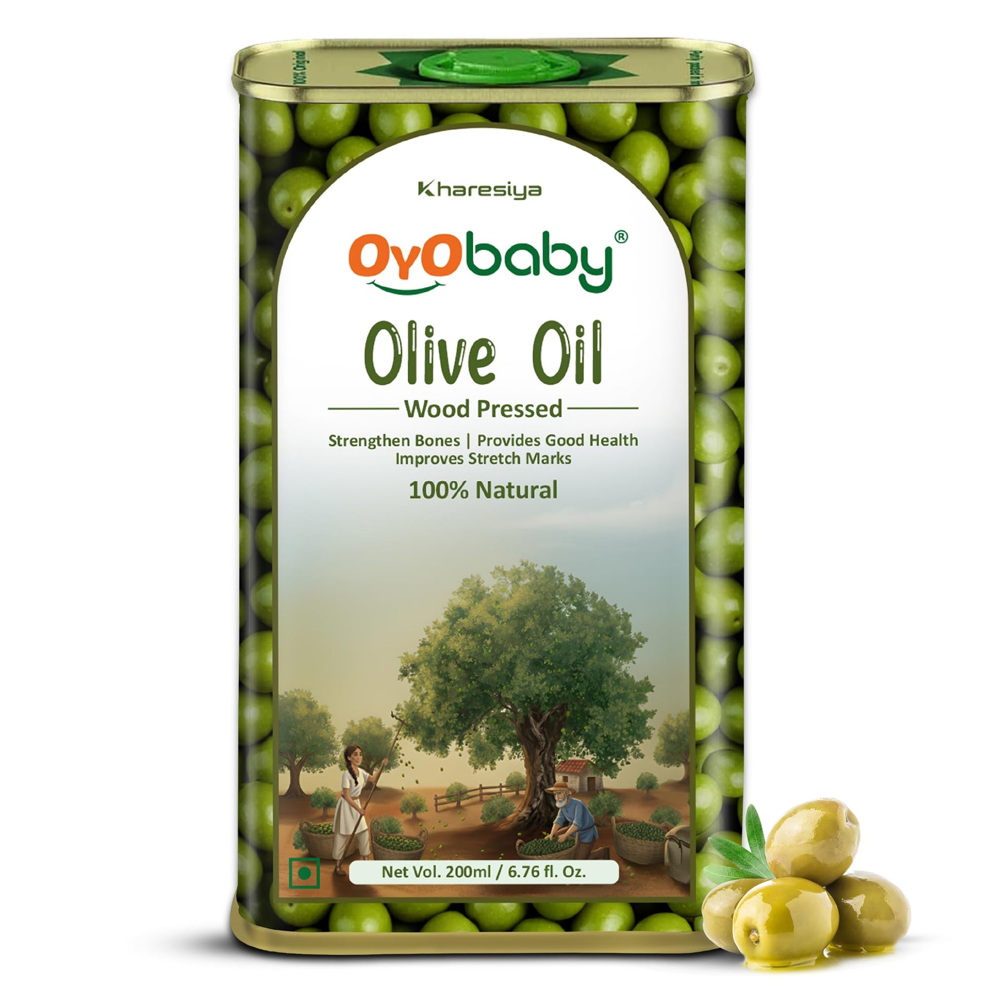 Oyo Baby Hair Oil For Baby Massage And Hair Pure Baby Oil | Wood Pressed | Best For Bone Developmemt And Healthy Muscles | Baby 