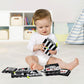Dr.Rapeti Soft Cloth Books Baby Books Bath Books 6-Pack for Baby Infant Toddler Kids High Contrast Black and White Crinkle Washa