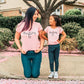 Besties Matching Mommy And Me Outfits Mom Daughter Shirts Mothers Day Outfits Mama Mini Clothing (2T, Pink)
