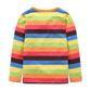 Baby Boys Rainbow Striped Tshirts Kids Boys Long Sleeve Cotton Shirts Unisex Crew Neck T-Shirts For Halloween Rainbow Novelty 12