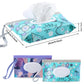 Febsnow 2 Pack Baby Wipe Dispenser, Reusable Portable Wipe Holder, Baby Wipes Container, Travel Baby Wipes, Refillable Wet Wipe