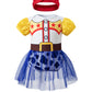 Bakjuno Toddler Baby Gir Halloween Cowgirl Princess Costume Birthday Halloween Christmas Outfit For Infant Romper Jumpsuit With