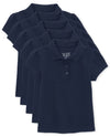 The Children'S Place Baby Girls And Toddler Girls Short Sleeve Ruffle Pique Polo, Tidal, 4T