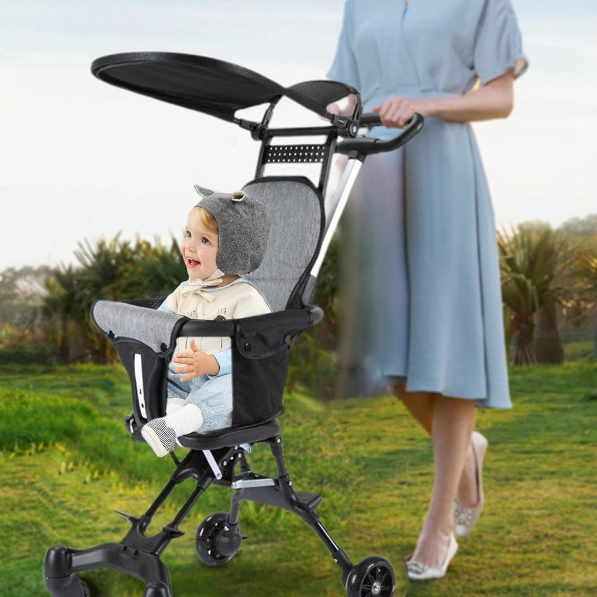 Deoxys Baby Stroller, Lightweight Stroller, Baby & Toddler Umbrella Strollers with Pop Out Sun Visor, Travel Strollers with One