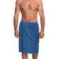 Towelselections Mens Shower Wrap Adjustable Cotton Terry Velour Wrap Gym Body Cover Up Small/Medium Dutch Blue