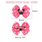 Qearl 8 Pcs Mouse Ears Bow Clips For Girls, Polka Dot Red Bows Theme Park Costume Party Decoration For Toddlers Girls In Pairs