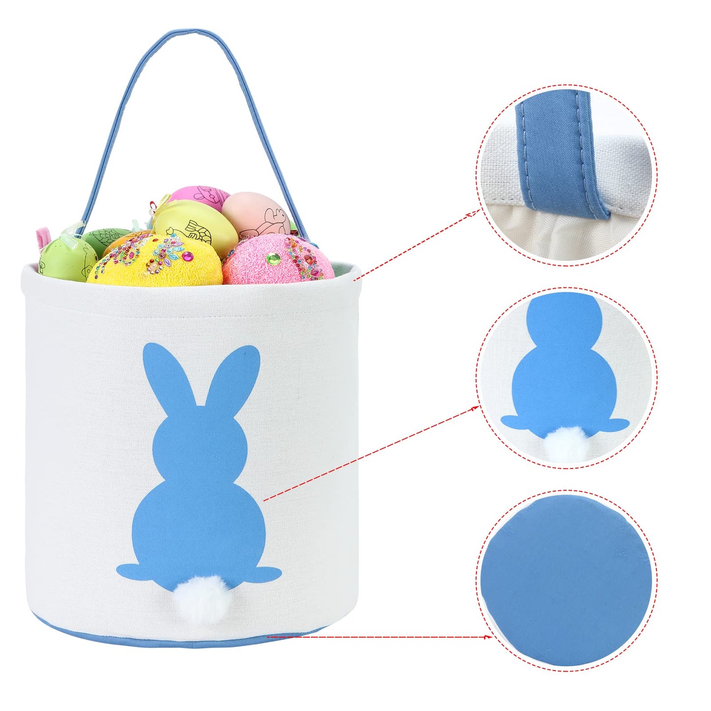 Baseball Easter Bunny Baskets Eggs Bags With Baseball Printing Halloween Trick Or Treat Bags Baseball Easter Bunny Baskets Tote