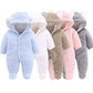 XMWEALTHY Baby Clothes Winter Coats Unisex Newborn Cute Jumpsuit Romper Coats Outfits Registry for Baby Light Blue L