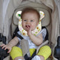 Deezomo Baby Travel Pillow,Soft And Skin Friendly Kids Cushion For Car Seat - Newborn Pillow For Pushchair,Car Seat,Travel (Whit