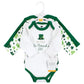 Hudson Baby Unisex Baby Cotton Long-Sleeve Bodysuits Lucky Charm, 0-3 Months