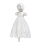 Glamulice White Baby Girls Newborn Satin Christening Baptism Floral Embroidered Dress Gown Outfit Lace Formal Party Dresses Infa