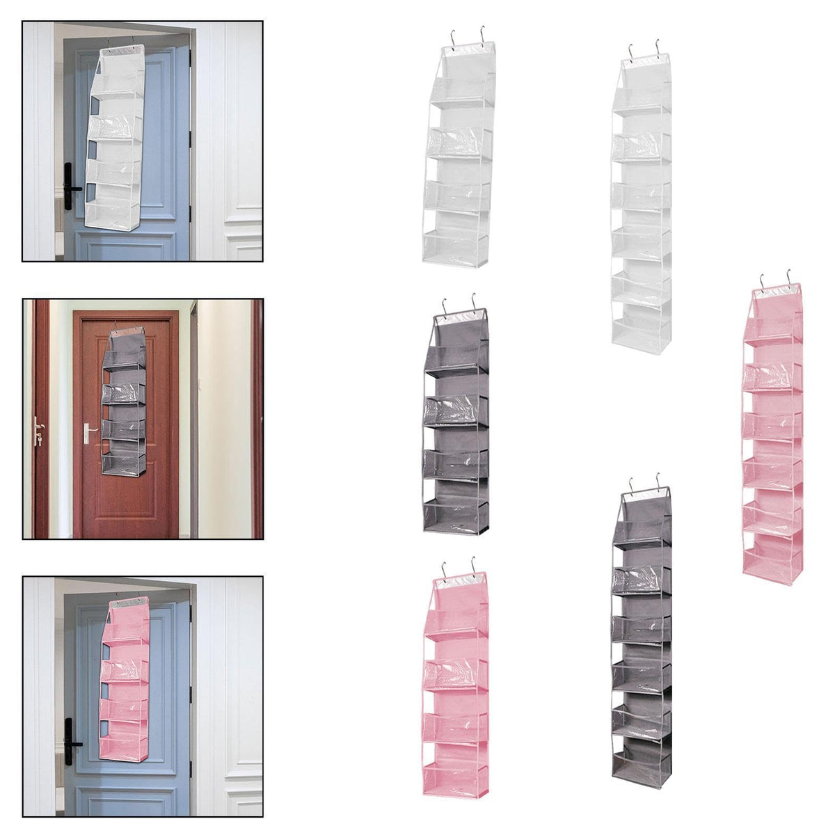 Enakshi over The Door Organizer Storage Pockets for Clothes Plush Toy Stuffed Animal White 30x15x130cm|Home & Garden | Household