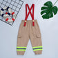 Toddler Firefighter Costume Boy: Baby Fireman Costume For Kids Halloween Costumes Cosplay Firefighter Outfit Pants Suspenders Fi
