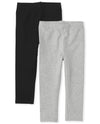 The Children'S Place Baby Girls And Toddler Girls Leggings,Black/Smoke Gray 2 Pack,4T