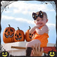 Lanmerry Halloween Baby Knot Ghost Hair Accessories - Headband With Nylon Elastic Bows In Purple And Orange