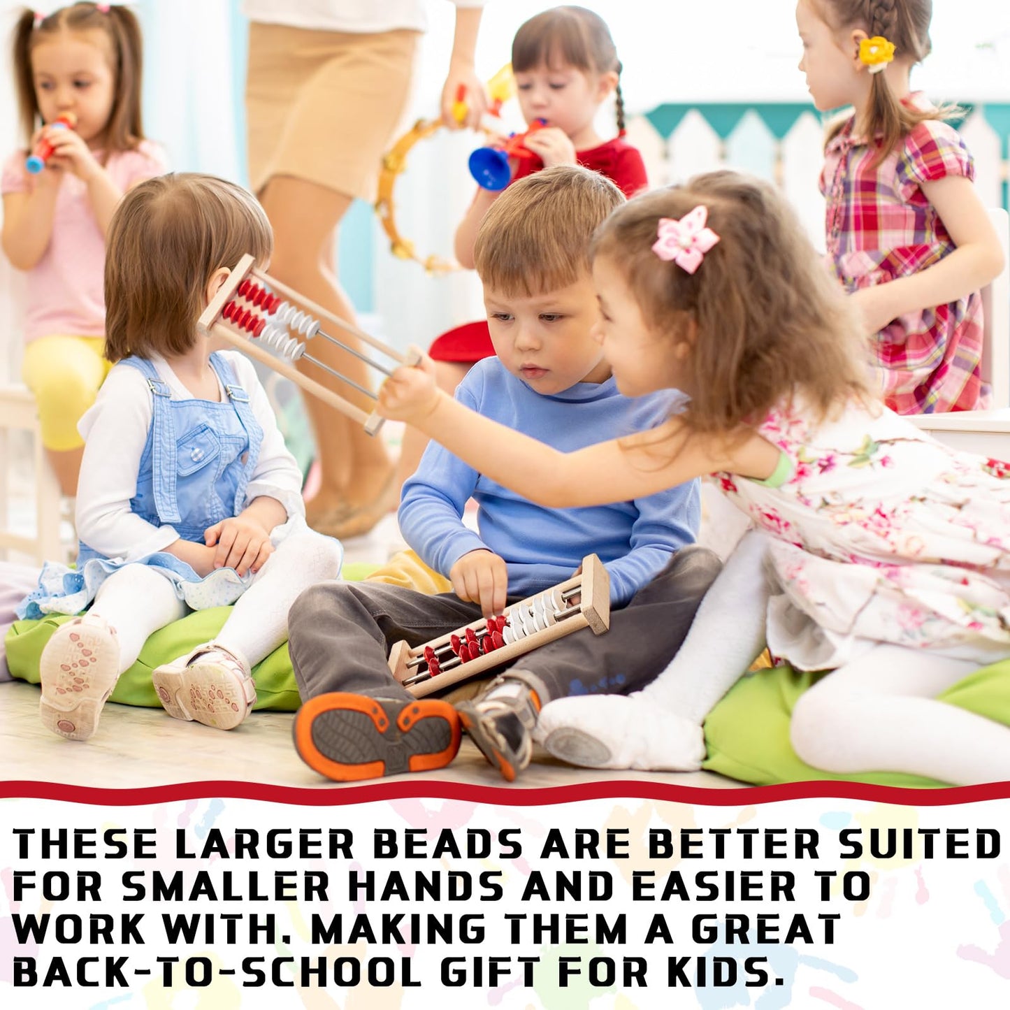 Saysurey 12 Pcs Mini 20-Bead Wooden Rekenrek Abacus, Abacus for Kids Math, Math Counters Manipulatives Counting Rack for Kids Ed